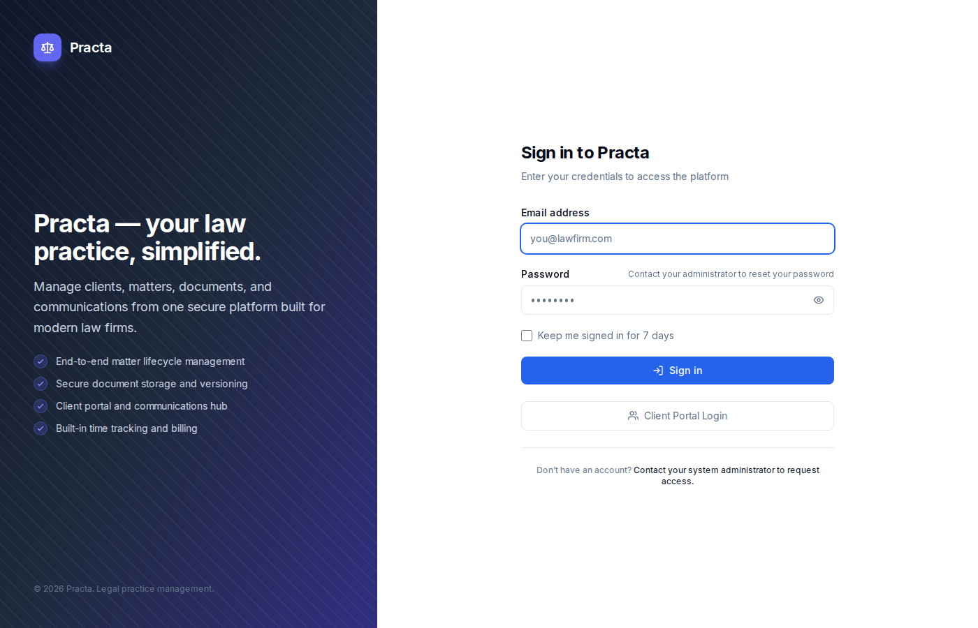 Practa Login